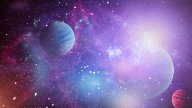 birçok ışık yılı uzakta dünya derin uzayda yıldız alanı. Bu görüntü nasa tarafından döşenmiş unsurları