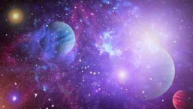 birçok ışık yılı uzakta dünya derin uzayda yıldız alanı. Bu görüntü nasa tarafından döşenmiş unsurları