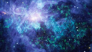 Güzel bulutsu, yıldızlar ve galaksiler. Nasa tarafından döşenmiş bu görüntü unsurları.