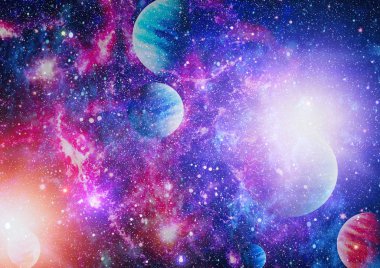 birçok ışık yılı uzakta dünya derin uzayda yıldız alanı. Bu görüntü nasa tarafından döşenmiş unsurları