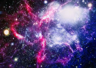 Derin uzay bulunan sarmal gökada. Nasa tarafından döşenmiş bu görüntü unsurları.