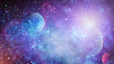 birçok ışık yılı uzakta dünya derin uzayda yıldız alanı. Bu görüntü nasa tarafından döşenmiş unsurları