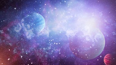 birçok ışık yılı uzakta dünya derin uzayda yıldız alanı. Bu görüntü nasa tarafından döşenmiş unsurları