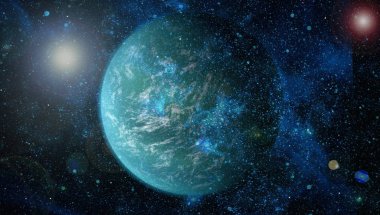 birçok ışık yılı uzakta dünya derin uzayda yıldız alanı. Bu görüntü nasa tarafından döşenmiş unsurları