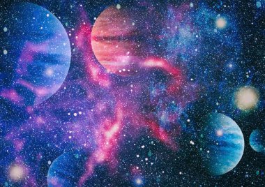 birçok ışık yılı uzakta dünya derin uzayda yıldız alanı. Bu görüntü nasa tarafından döşenmiş unsurları