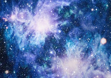 Güzel bulutsu, yıldızlar ve galaksiler. Nasa tarafından döşenmiş bu görüntü unsurları.