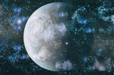 birçok ışık yılı uzakta dünya derin uzayda yıldız alanı. Bu görüntü nasa tarafından döşenmiş unsurları