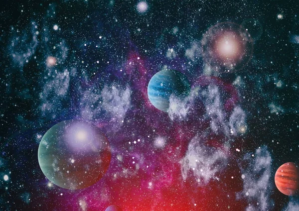 Nébuleuse Galaxies Dans Espace Éléments Cette Image Fournis Par Nasa — Photo