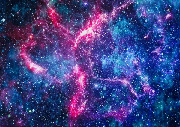 在深层空间距地球很远很多光年的星级字段 由美国国家航空航天局装备此图像的元素 — 图库照片