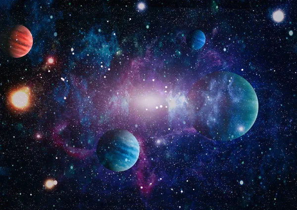 Câmp Stelar Spațiu Adânc Mulți Ani Lumină Departe Pământ Elemente — Fotografie, imagine de stoc