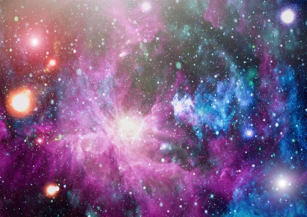 Spirálgalaxis Mély Űrben Kép Nasa Berendezett Elemei — Stock Fotó