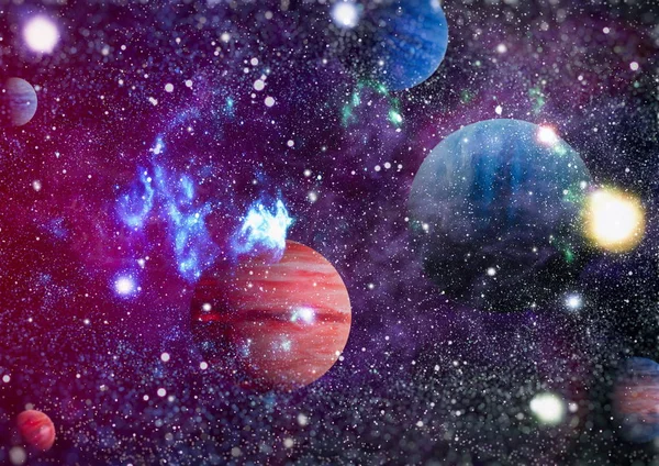 Νεφέλωμα Και Γαλαξίες Στο Διάστημα Στοιχεία Αυτής Της Εικόνας Που — Φωτογραφία Αρχείου
