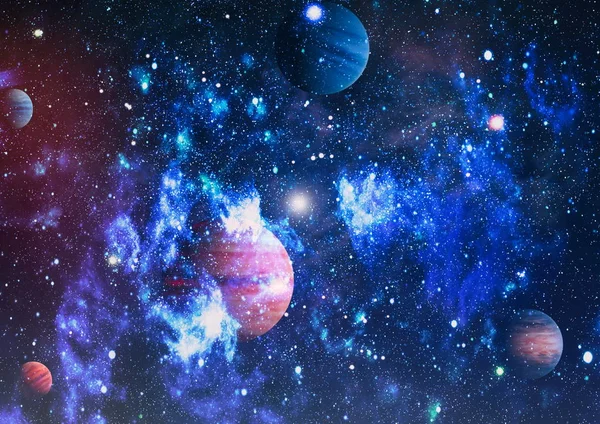 Scena Dell Universo Con Pianeti Stelle Galassie Nello Spazio Esterno — Foto Stock