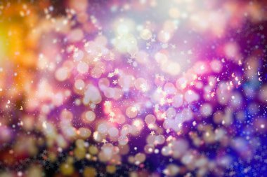 Renk Festivali 'nin arka planında doğal bokeh ve parlak altın ışıklarla sihirli arka plan. Klasik Sihirli arkaplan