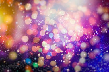 Renk Festivali 'nin arka planında doğal bokeh ve parlak altın ışıklarla sihirli arka plan. Klasik Sihirli arkaplan