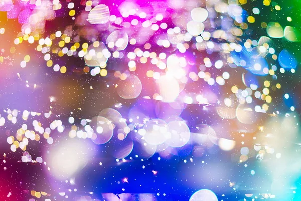 Sfondo Magico Con Colore Sfondo Festivo Con Bokeh Naturale Luci — Foto Stock