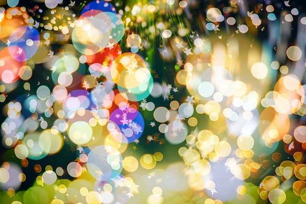 Fundo Mágico Com Cor Fundo Festivo Com Bokeh Natural Luzes — Fotografia de Stock