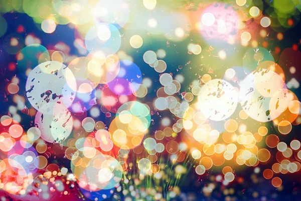 Magic Background With Color Festive background with natural bokeh and bright golden lights. Vintage Magic background