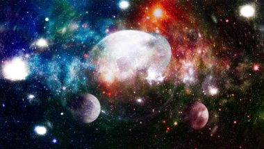 patlama süpernova. Parlak yıldız bulutsu. Uzak galaksi. Soyut resim. Nasa tarafından döşenmiş bu görüntü unsurları.