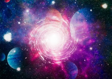 Parlak arkaplanda kozmik sis bulutları. Bu görüntünün elementleri NASA tarafından desteklenmektedir