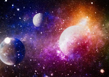 Parlak arkaplanda kozmik sis bulutları. Bu görüntünün elementleri NASA tarafından desteklenmektedir