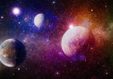 Parlak arkaplanda kozmik sis bulutları. Bu görüntünün elementleri NASA tarafından desteklenmektedir