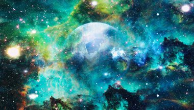 Evrendeki sonsuz uzay alanının küçük bir parçası. 