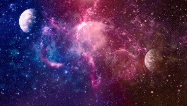 Bulutsusu ve evrendeki yıldızların açık yıldız kümesi. Güzel bulutsu, yıldızlar ve galaksiler. Nasa tarafından döşenmiş bu görüntü unsurları.