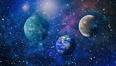 alan birçok ışık yılı uzakta dünya. Nasa tarafından döşenmiş bu görüntü unsurları