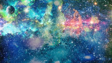 Evrendeki sonsuz uzay alanının küçük bir parçası. 