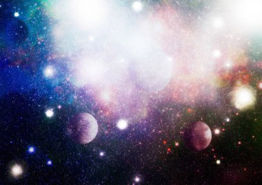 Derin uzay sanatı. Galaksiler, bulutsular ve evrendeki yıldızlar. Bu görüntünün elementleri NASA tarafından desteklenmektedir