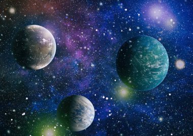 alan birçok ışık yılı uzakta dünya. Nasa tarafından döşenmiş bu görüntü unsurları