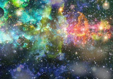 Evrendeki sonsuz uzay alanının küçük bir parçası. 