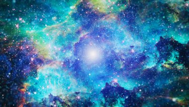 Evrendeki sonsuz uzay alanının küçük bir parçası. 