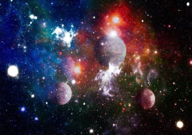 patlama süpernova. Parlak yıldız bulutsu. Uzak galaksi. Soyut resim. Nasa tarafından döşenmiş bu görüntü unsurları.