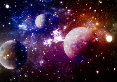 patlama süpernova. Parlak yıldız bulutsu. Uzak galaksi. Soyut resim. Nasa tarafından döşenmiş bu görüntü unsurları.