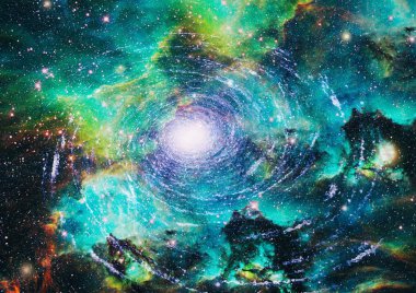 Evrendeki sonsuz uzay alanının küçük bir parçası. 