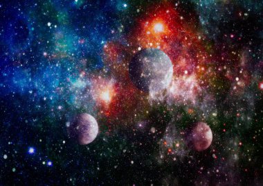 patlama süpernova. Parlak yıldız bulutsu. Uzak galaksi. Soyut resim. Nasa tarafından döşenmiş bu görüntü unsurları.