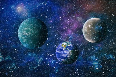 alan birçok ışık yılı uzakta dünya. Nasa tarafından döşenmiş bu görüntü unsurları