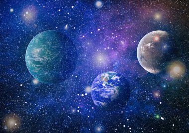 alan birçok ışık yılı uzakta dünya. Nasa tarafından döşenmiş bu görüntü unsurları