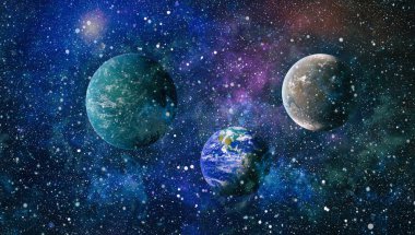 alan birçok ışık yılı uzakta dünya. Nasa tarafından döşenmiş bu görüntü unsurları