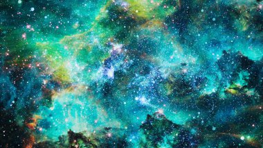 Uzaydaki gezegenler, yıldızlar ve galaksiler uzay keşiflerinin güzelliğini gösteriyor. NASA tarafından döşenmiş elementler