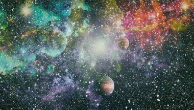 Evrendeki sonsuz uzay alanının küçük bir parçası. 