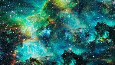 Uzaydaki gezegenler, yıldızlar ve galaksiler uzay keşiflerinin güzelliğini gösteriyor. NASA tarafından döşenmiş elementler