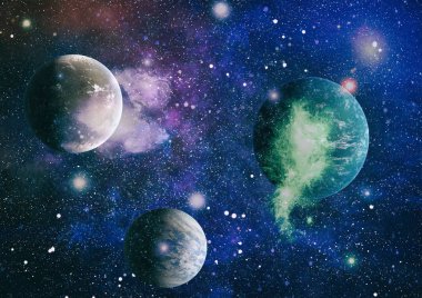 Bulutsusu ve evrendeki yıldızların açık yıldız kümesi. Güzel bulutsu, yıldızlar ve galaksiler. Nasa tarafından döşenmiş bu görüntü unsurları.