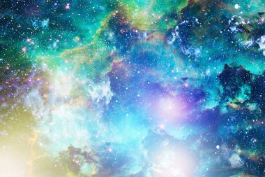 Fütürist soyut alan arkaplanı. Yıldızlı ve nebulalı gece gökyüzü. Bu görüntünün elementleri NASA tarafından desteklenmektedir