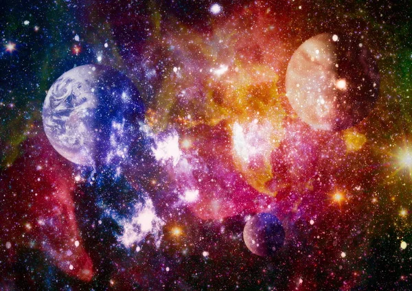 Výbuch Supernovy Jasná Hvězda Mlhoviny Vzdálené Galaxie Abstraktní Obraz Prvky — Stock fotografie