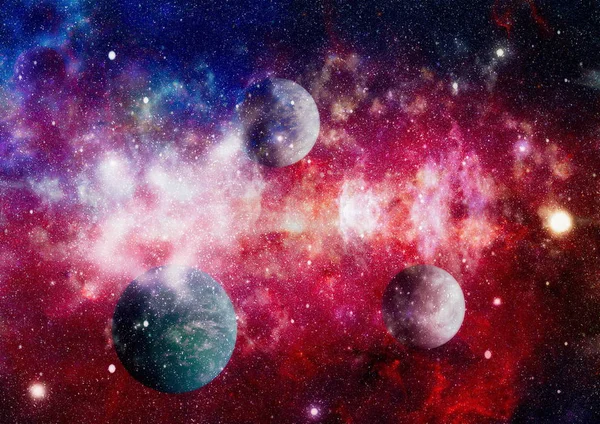 Een Felle Explosie Ruimte Abstracte Illustratie Van Het Universum Elementen — Stockfoto