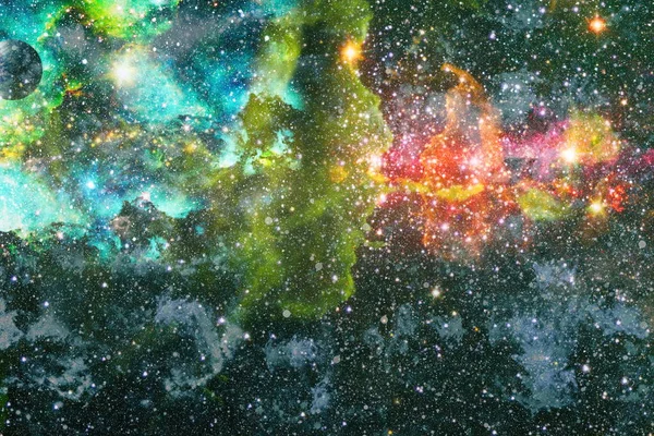 Πλανήτες Αστέρια Και Γαλαξίες Στο Διάστημα Που Δείχνουν Την Ομορφιά — Φωτογραφία Αρχείου
