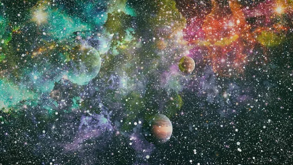Planety Hvězdy Galaxie Vesmíru Které Ukazují Krásu Vesmírného Průzkumu Prvky — Stock fotografie